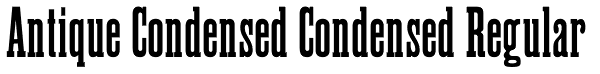 Antique Condensed Condensed Regular Font