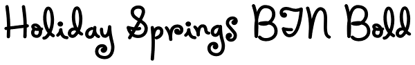 Holiday Springs BTN Bold Font