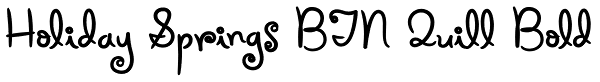 Holiday Springs BTN Quill Bold Font