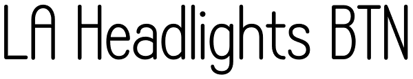 LA Headlights BTN Font