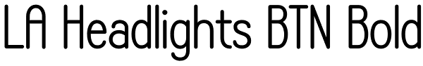 LA Headlights BTN Bold Font