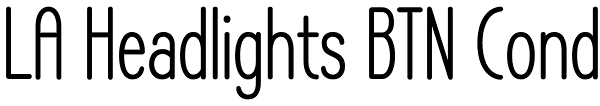 LA Headlights BTN Cond Font