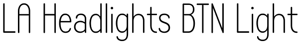 LA Headlights BTN Light Font