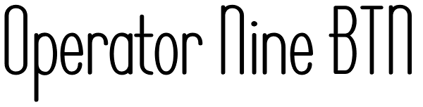 Operator Nine BTN Font