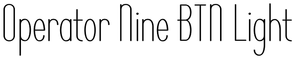 Operator Nine BTN Light Font