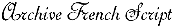 Archive French Script Font