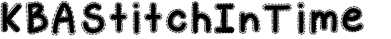 KBAStitchInTime Font