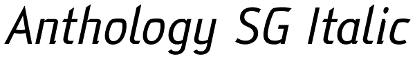 Anthology SG Italic Font