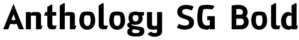 Anthology SG Bold Font