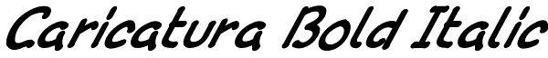 Caricatura Bold Italic Font