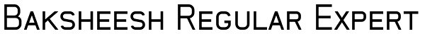 Baksheesh Regular Expert Font