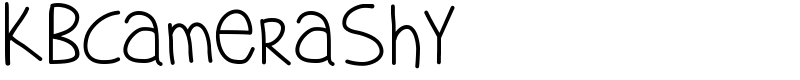 KBCameraShy Font