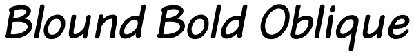 Blound Bold Oblique Font