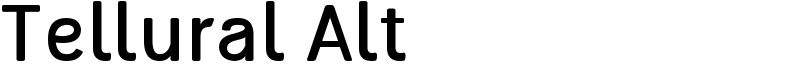 Tellural Alt Font