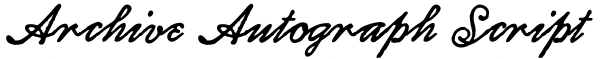 Archive Autograph Script Font