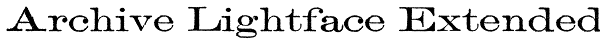 Archive Lightface Extended Font