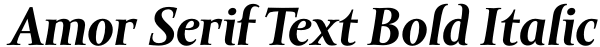 Amor Serif Text Bold Italic Font