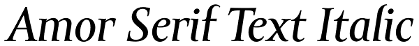 Amor Serif Text Italic Font