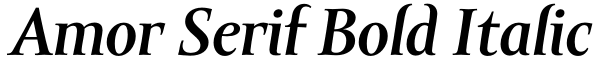 Amor Serif Bold Italic Font
