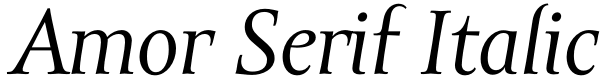 Amor Serif Italic Font