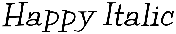 Happy Italic Font