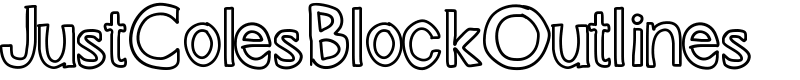 JustColesBlockOutlines Font