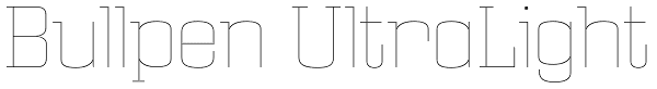 Bullpen UltraLight Font