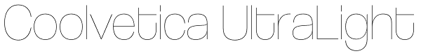 Coolvetica UltraLight Font