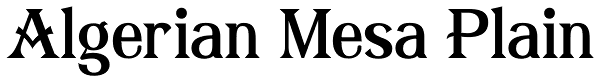 Algerian Mesa Plain Font