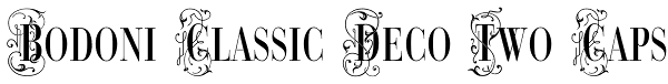 Bodoni Classic Deco Two Caps Font