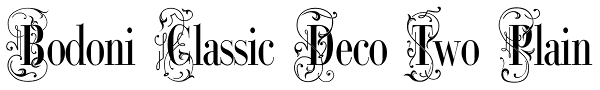 Bodoni Classic Deco Two Plain Font