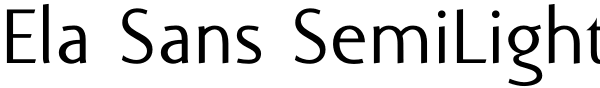 Ela Sans SemiLight Font