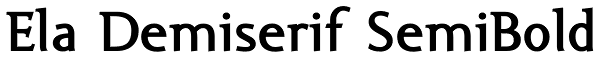 Ela Demiserif SemiBold Font