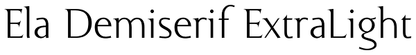 Ela Demiserif ExtraLight Font