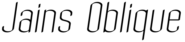 Jains Oblique Font