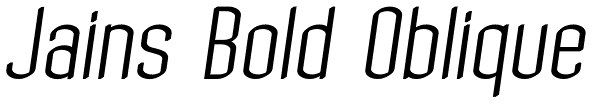 Jains Bold Oblique Font