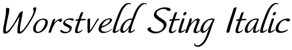 Worstveld Sting Italic Font