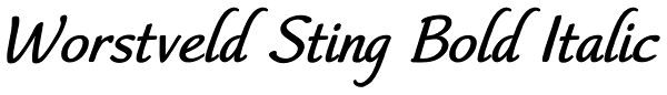 Worstveld Sting Bold Italic Font