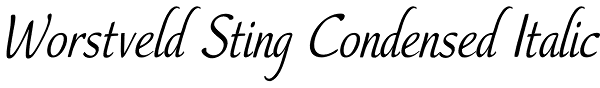 Worstveld Sting Condensed Italic Font