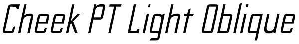 Cheek PT Light Oblique Font