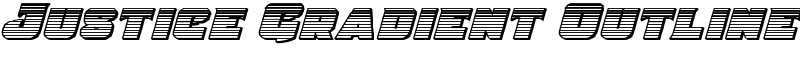 Justice Gradient Outline Font