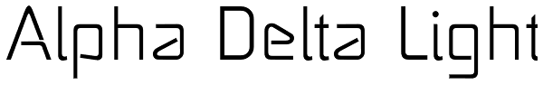 Alpha Delta Light Font