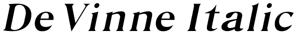 De Vinne Italic Font