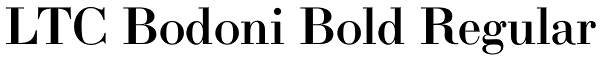 LTC Bodoni Bold Regular Font