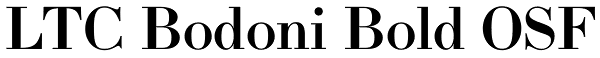 LTC Bodoni Bold OSF Font