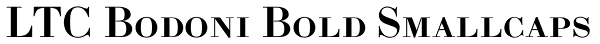 LTC Bodoni Bold Smallcaps Font