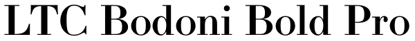 LTC Bodoni Bold Pro Font