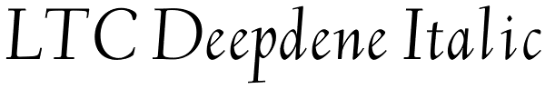 LTC Deepdene Italic Font