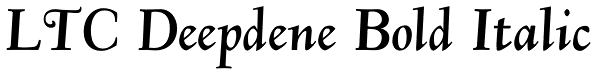 LTC Deepdene Bold Italic Font