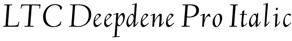 LTC Deepdene Pro Italic Font